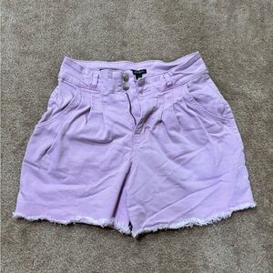 High-Waisted Purple Women's Shorts